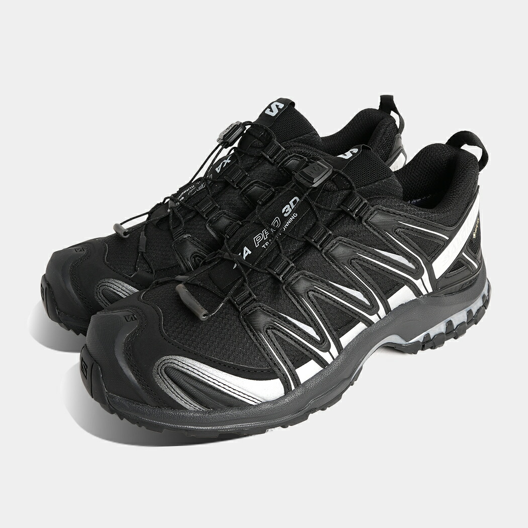 [クーポン＆P2倍！]SALOMON サロモンXA PRO 3D GTX GORE-TEX エックスエー プロ ゴアテックス スニーカー BLACK FTW SILVER ( 黒 シルバー 防水 防滴 メンズ レディース L49214300 )｜aroundo