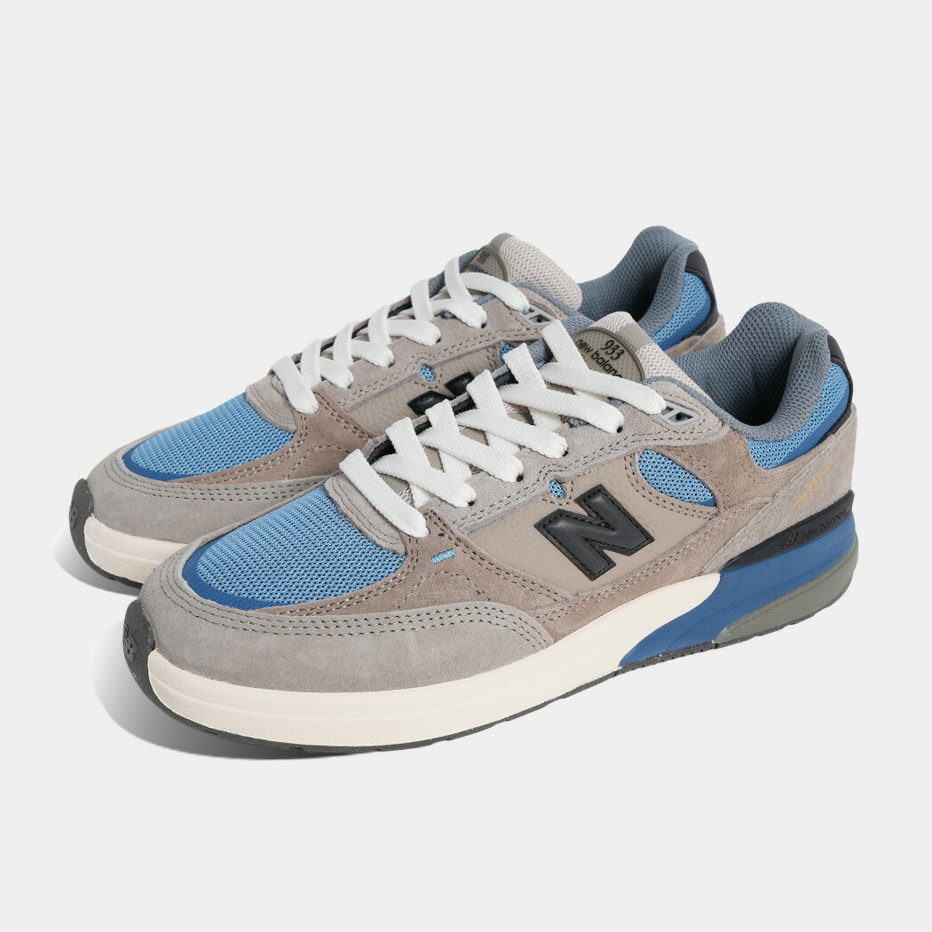 [クーポン＆P2倍！]NEW BALANCE ニューバランス ヌメリック 933 スニーカー NUMERIC Andrew Reynolds UN933ASB MUSHROOM STILL WATER ( ベージュ 水色 スケート SKATE メンズ )｜aroundo