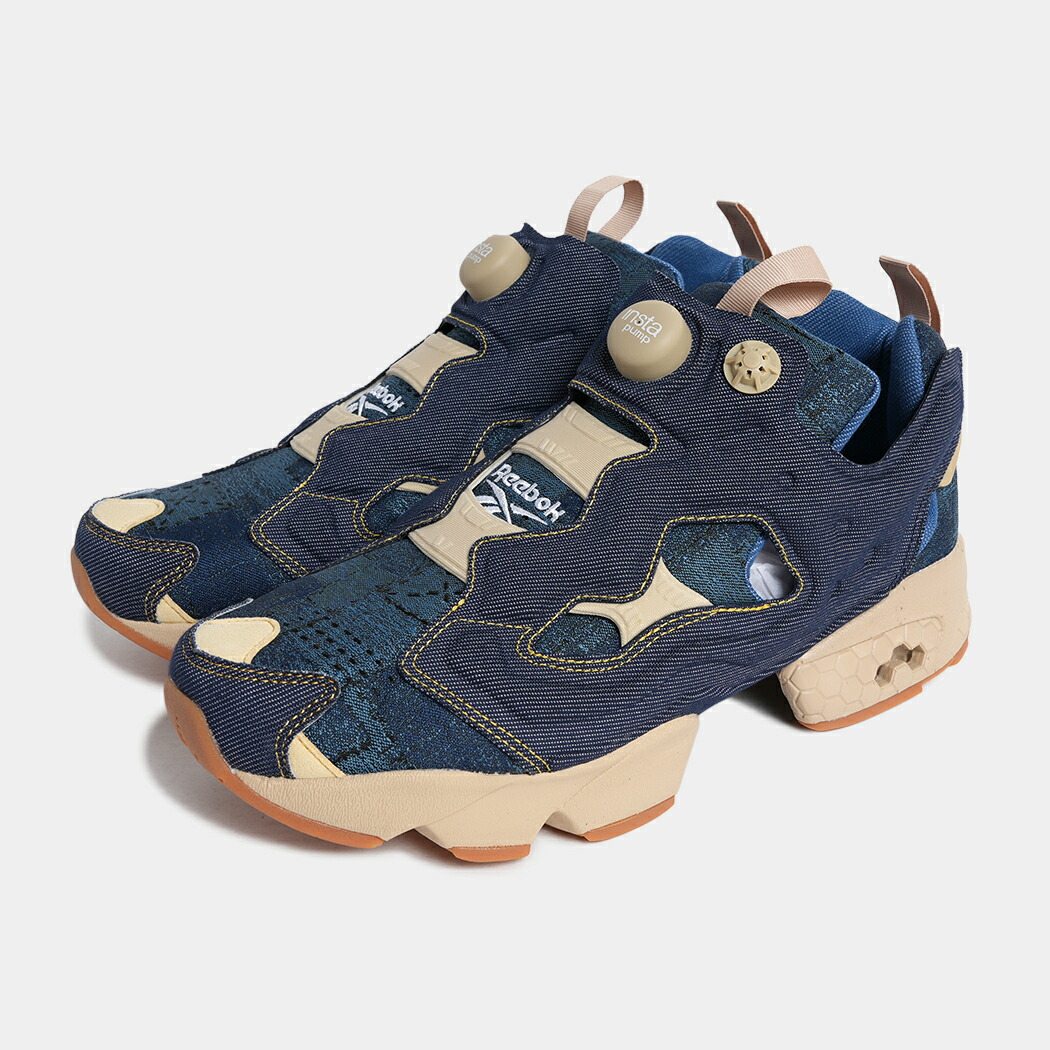 【お買い物マラソン限定クーポン配布中!!】REEBOK リーボック インスタポンプ フューリー スニーカー INSTAPUMP FURY 94 INDIGO DENIM BEIGE ( デニム ジーンズ メンズ レディース 100245176 )