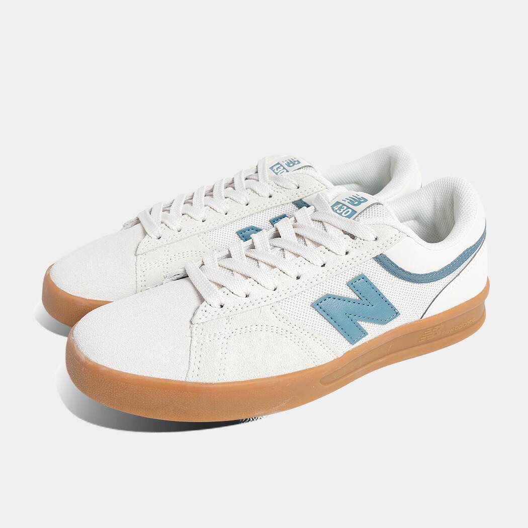 [クーポン＆P2倍！]NEW BALANCE ニューバランス ヌメリック 430 スニーカー NUMERIC UN430RUP SEA SALT WITH SALT WALTER ( 白 緑 メンズ スケート SKATE )｜aroundo