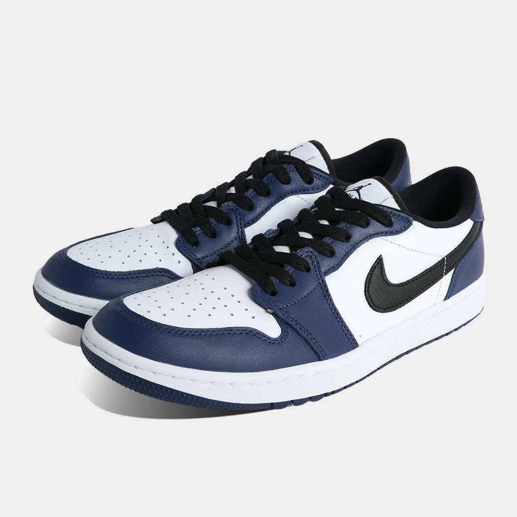 [クーポン＆P2倍！]ナイキ エア ジョーダン ハイ ゴルフ スニーカー NIKE AIR JORDAN 1 LOW GOLF MIDNIGHT NAVY ( ネイビー レザー AJ1 メンズ メンズ レディース DD9315-104 )｜aroundo