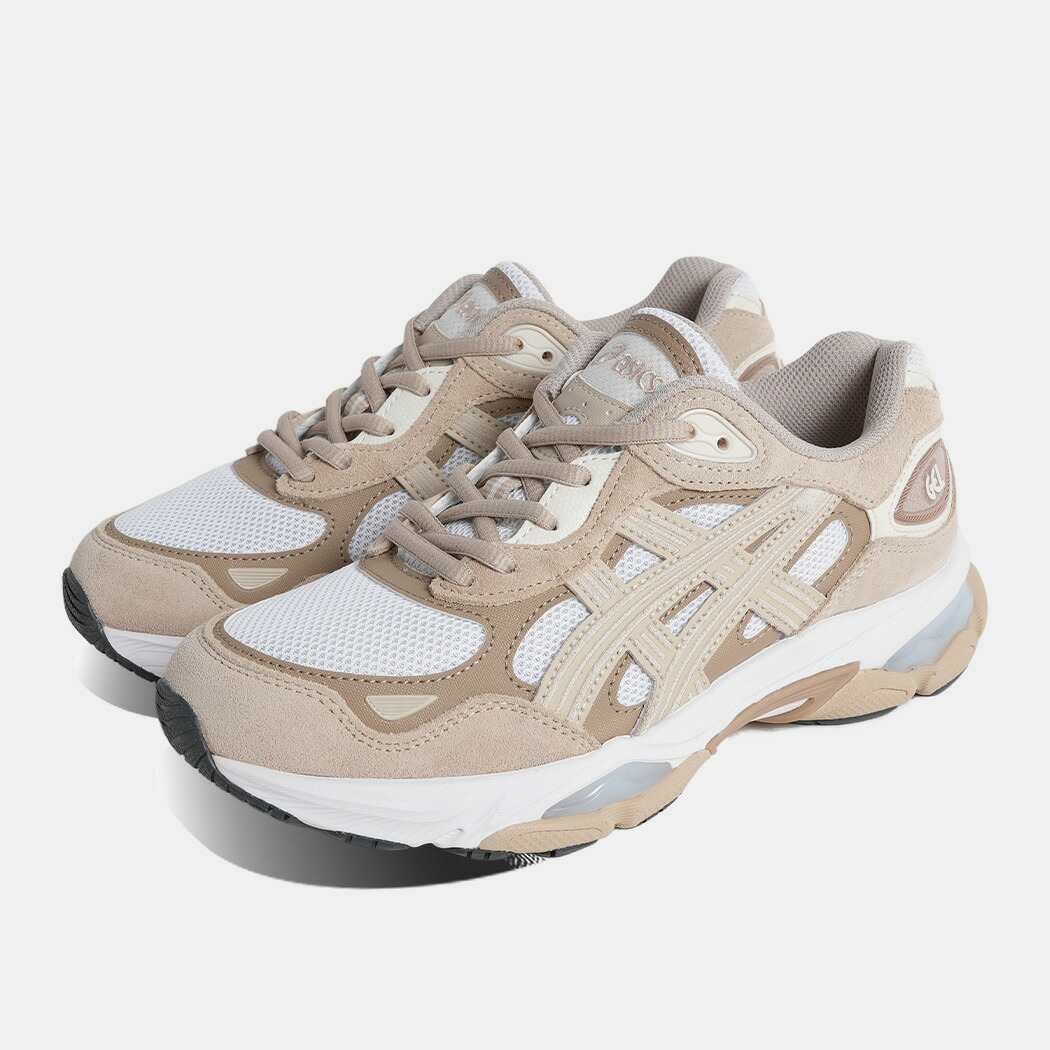 アシックス ゲル ニューヨーク スニーカー asics GEL-NYC 2.0 WHITE FEATHER GREY ( ベージュ ランニング メッシュ メンズ レディース 1203A895-102 )|aroundo