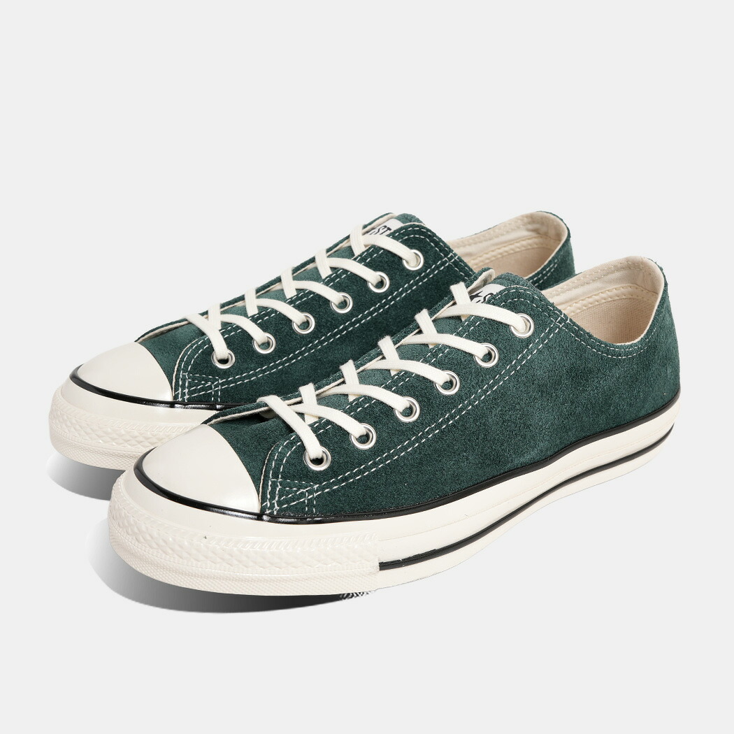 コンバース オールスター エイジド スニーカー 緑 スエード メンズ レディース CONVERSE ALL STAR AGED WS OX IVY GREEN ( ローテク 31318050 )|aroundo