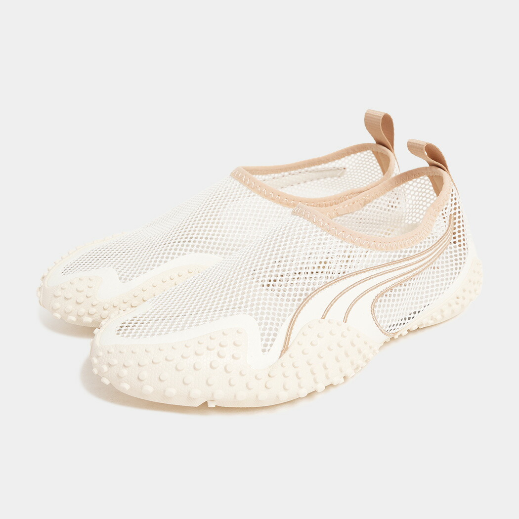 [クーポン＆P2倍！]プーマ 薄底 モストロ フレックス メッシュ スニーカー 白 レディース ウィメンズ PUMA MOSTRO FLEX MESH WARM WHITE LIGHT SAND ( ホワイト 403214-02 )｜aroundo