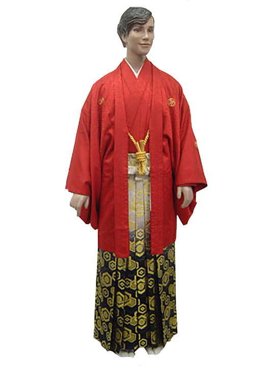 【レンタル】No.21-No.326 Lilianne レッドアンサンブル 卒業式 成人式 男性用 紋服セット レンタル【店頭受取対応商品】｜ＡＲＯＶＥＩＮＡ（アロヴィーナ）