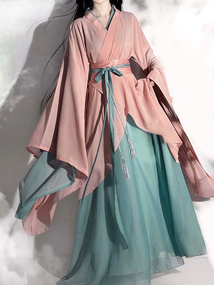 漢服 コスプレ衣装 中華古代ドレス レディース 中華服 セットアップ コスチューム 大人用 中華ドレス 華流 チャイナ服 広袖 交差襟 シースル 羽織 ベルト付き 3点セット チャイナドレス 漢元素 コスプレ衣装 イベント 学園祭 時代劇 舞台ステージ衣装 ダンス衣装