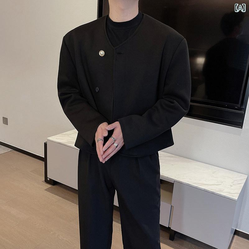 流行り物 春夏 秋冬 かっこいい オシャレ モテ 成人男性用 成人男性服  服 韓国 分かりやすい 成年者 上衣 ノー 色つや ブ