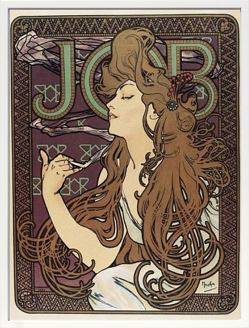 楽天市場】☆ 版画 ミュシャ 「JOB （小）」 シルクスクリーン