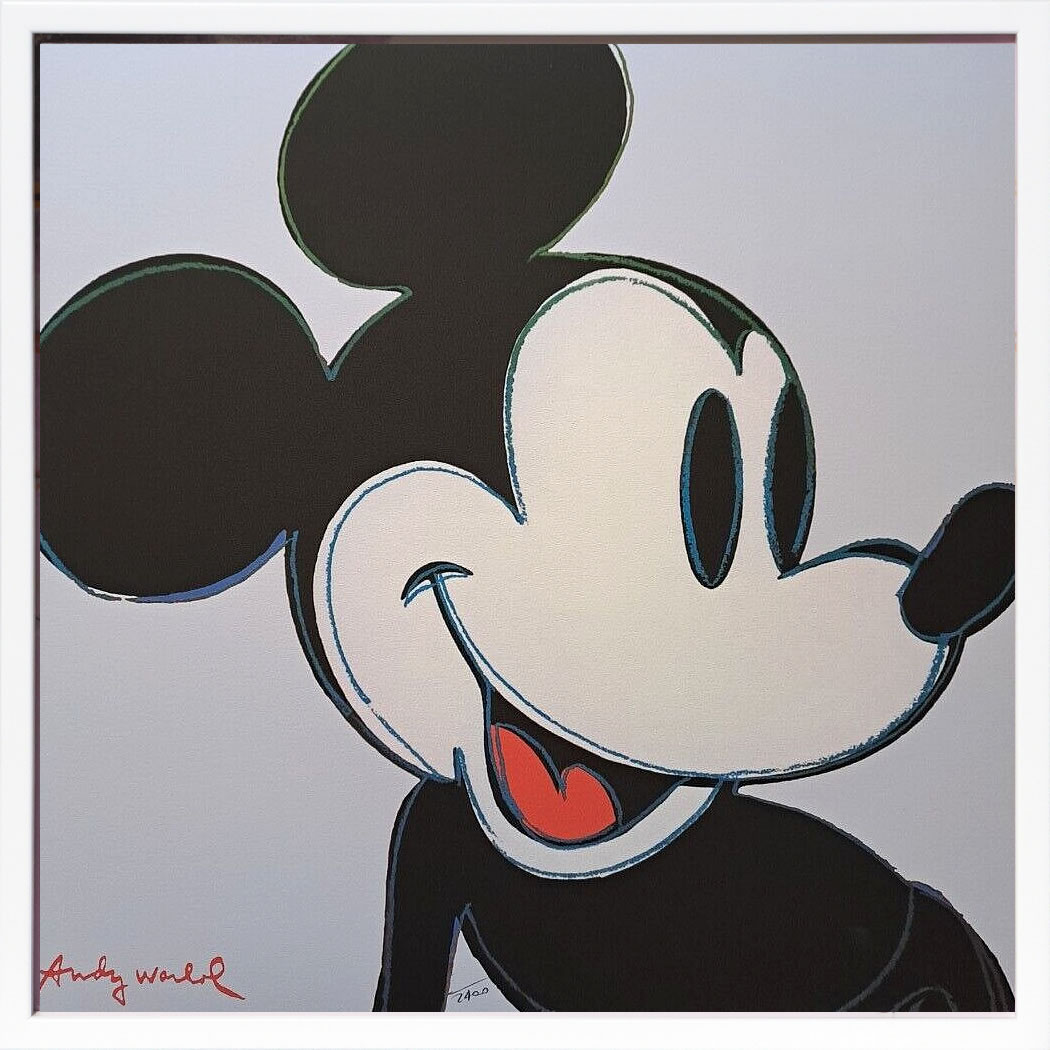 アンディ・ウォーホル ポスター 作品 猫 マリリン モンロー 花 キャンベルスープ 絵画 絵 複製画 版画 リトグラフ シルクスクリーン アートパネル ポップ アート インテリア フレーム付き 北欧 おしゃれ アンディ・ウォーホル Mickey Mouse
