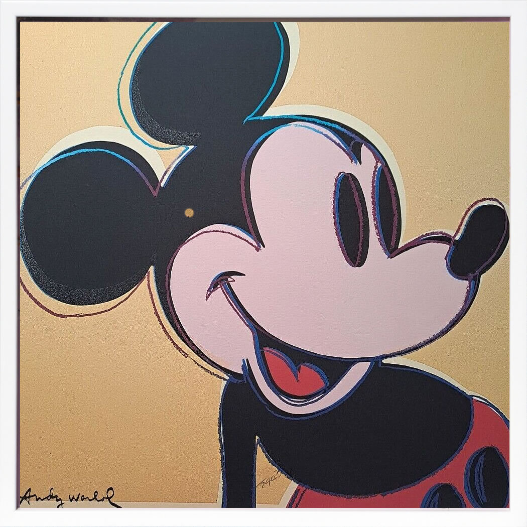 アンディ・ウォーホル ポスター 作品 猫 マリリン モンロー 花 キャンベルスープ 絵画 絵 複製画 版画 リトグラフ シルクスクリーン アートパネル ポップ アート インテリア フレーム付き 北欧 おしゃれ アンディ・ウォーホル Mickey Mouse