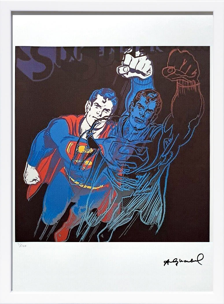 アンディ・ウォーホル ポスター 作品 猫 マリリン モンロー 花 キャンベルスープ 絵画 絵 複製画 版画 リトグラフ シルクスクリーン アートパネル ポップ アート インテリア フレーム付き 北欧 おしゃれ アンディ・ウォーホル Superman