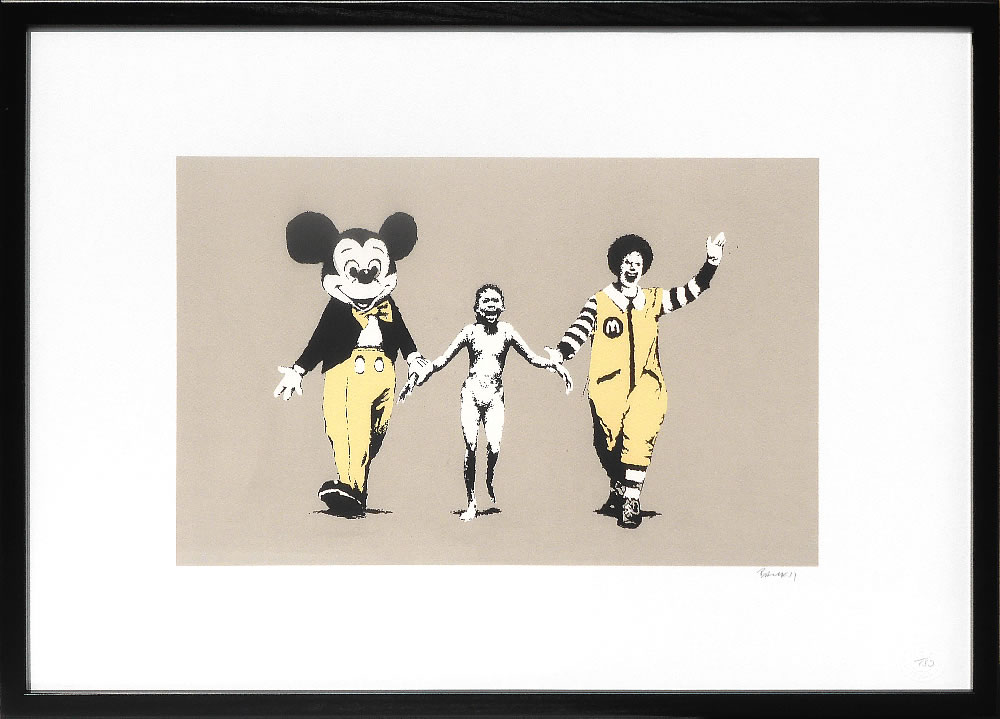【COA証明書付】バンクシー 絵 絵画 アートパネル アート ポスター 版画 複製画 シルク スクリーン リトグラフ 作品 販売 風船と少女 ポップ アート 抽象画 アートフレーム インテリア フレーム付き 壁掛け 北欧 おしゃれ バンクシー Napalm