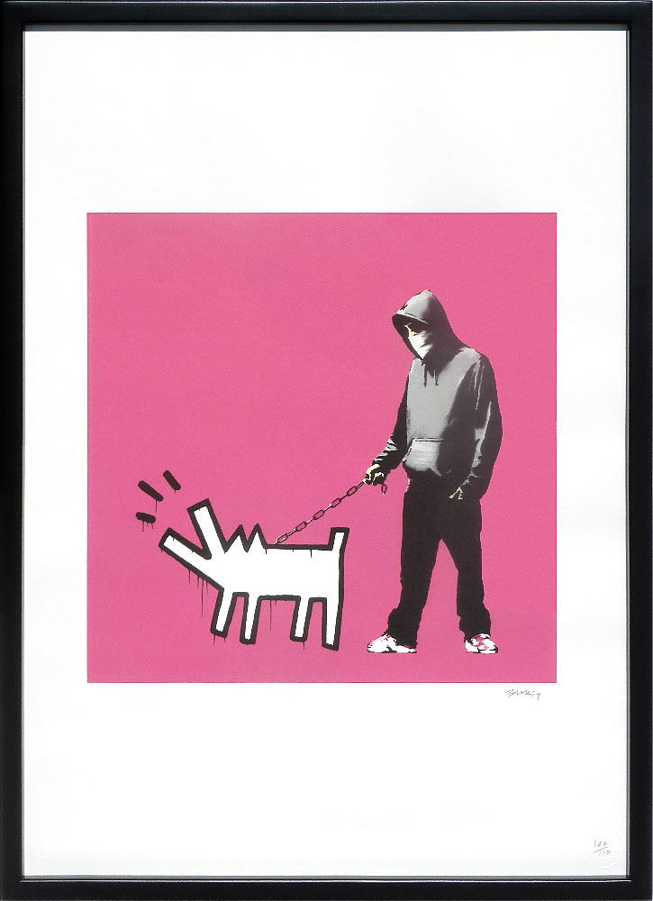 【COA証明書付】バンクシー 絵 絵画 アートパネル アート ポスター 版画 複製画 シルク スクリーン リトグラフ 作品 販売 風船と少女 ポップ アート 抽象画 アートフレーム インテリア フレーム付き 壁掛け 北欧 おしゃれバンクシー Hoodie & Keith Haring Dog|ARS’ONLINE