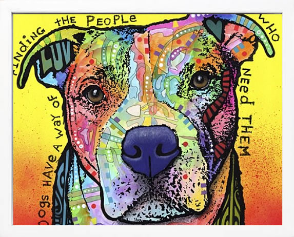 ディーン ルッソ 犬 猫 動物 絵画 ポスター アートパネル アートポスター ポップ アート 絵 複製画 版画 抽象画 作品 リトグラフ シルクスクリーン アートフレーム インテリア フレーム付き 壁掛け 北欧 おしゃれ ディーン・ルッソ Dogs Have A Way