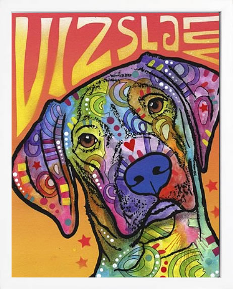 ディーン ルッソ 犬 猫 動物 絵画 ポスター アートパネル アートポスター ポップ アート 絵 複製画 版画 抽象画 作品 リトグラフ シルクスクリーン アートフレーム インテリア フレーム付き 壁掛け 北欧 おしゃれ ディーン・ルッソ Vizsla Luv
