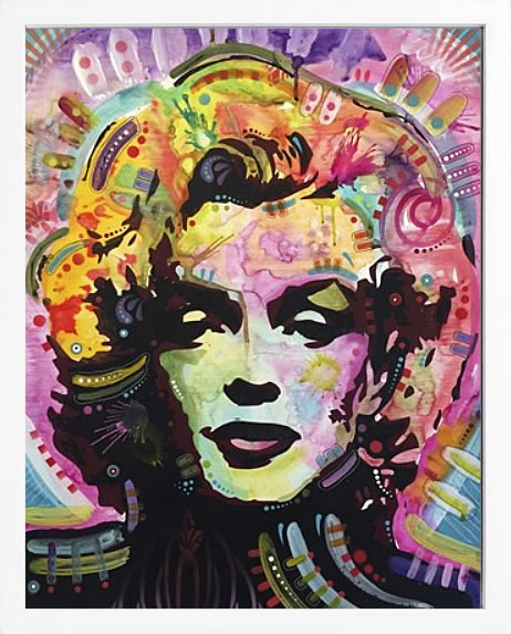 ディーン ルッソ 犬 猫 動物 絵画 ポスター アートパネル アートポスター ポップ アート 絵 複製画 版画 抽象画 作品 リトグラフ シルクスクリーン アートフレーム インテリア フレーム付き 壁掛け 北欧 おしゃれ ディーン・ルッソ Marilyn 1