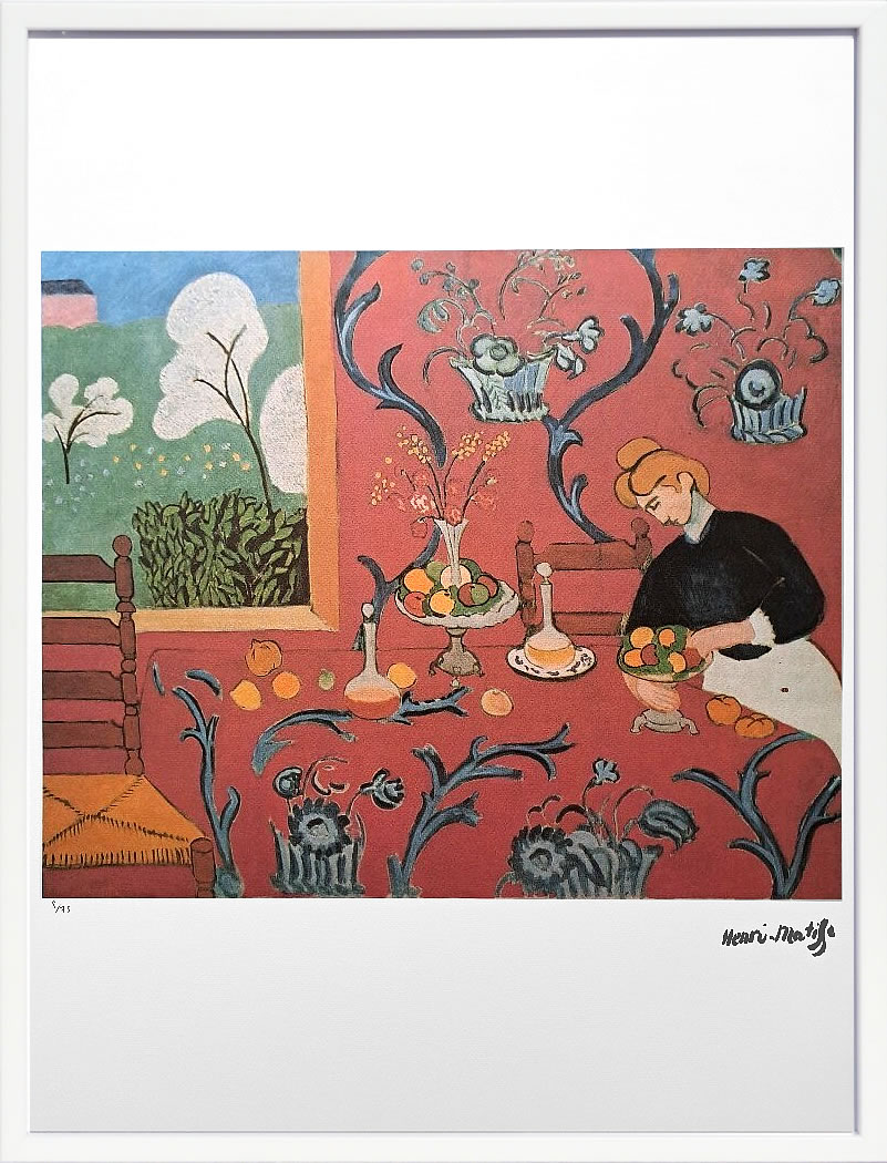 【COA証明書付】アンリ マティス 絵画 絵 ポスター アートパネル アートポスター リトグラフ モダン アート 低木 ダンス 複製画 版画 シルクスクリーン 絵画インテリア フレーム付き 北欧 おしゃれアンリ・マティス Red Room|ARS’ONLINE