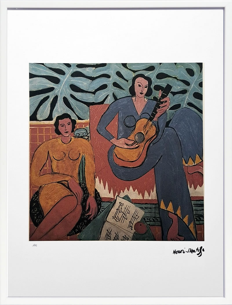 アンリ マティス 絵画 絵 ポスター アートパネル アートポスター リトグラフ モダン アート 低木 ダンス 複製画 版画 シルクスクリーン 絵画インテリア フレーム付き 北欧 おしゃれ アンリ・マティス The Music (La Musique)