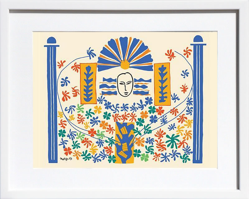 アンリ マティス 絵画 絵 ポスター アートパネル アートポスター リトグラフ モダン アート 低木 ダンス 複製画 版画 シルクスクリーン 絵画インテリア フレーム付き 北欧 おしゃれ アンリ・マティス Apollo (Apollon) - Artist Model for a Ceramic Tile Mural
