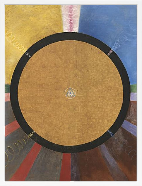 【ライセンスプリント】ヒルマ アフ クリント ポスター アート 絵 リトグラフ 版画 複製画 作品 シルクスクリーン アートパネル アートポスター アートフレーム インテリア フレーム付き 抽象画 壁掛け 北欧 おしゃれ ヒルマ・アフ・クリント Group X, No. 3, Altarpiece