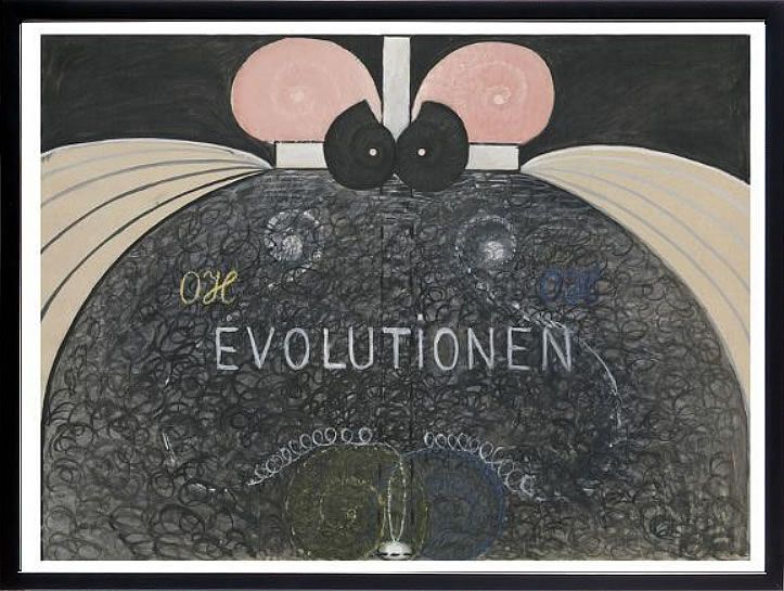 【ライセンスプリント】ヒルマ アフ クリント ポスター アート 絵 リトグラフ 版画 複製画 作品 シルクスクリーン アートパネル アートポスター アートフレーム インテリア フレーム付き 抽象画 壁掛け 北欧 おしゃれ ヒルマ・アフ・クリント Evolution, No.7, Group VI