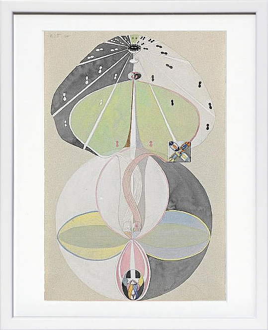 【ライセンスプリント】ヒルマ アフ クリント ポスター アート 絵 リトグラフ 版画 複製画 作品 シルクスクリーン アートパネル アートポスター アートフレーム インテリア フレーム付き 抽象画 壁掛け 北欧 おしゃれ ヒルマ・アフ・クリント Tree of Knowledge 21,164円