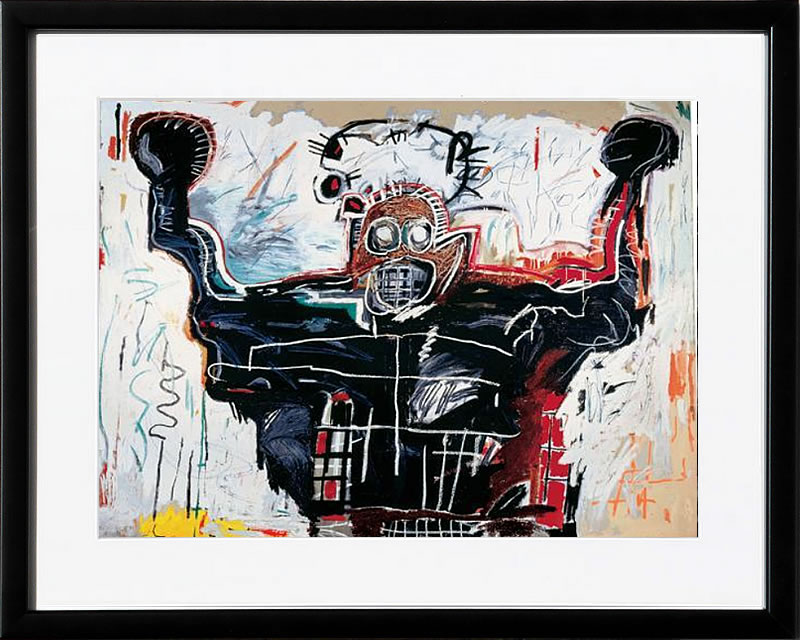 バスキア絵画 ポスター アートパネル アートポスター ポップ アート 絵 複製画 版画 抽象画 作品 リトグラフ シルクスクリーン アートフレーム インテリア フレーム付き 壁掛け 北欧 おしゃれジャン=ミシェル・バスキア Untitled(Boxer)｜ARS&rsquo;ONLINE