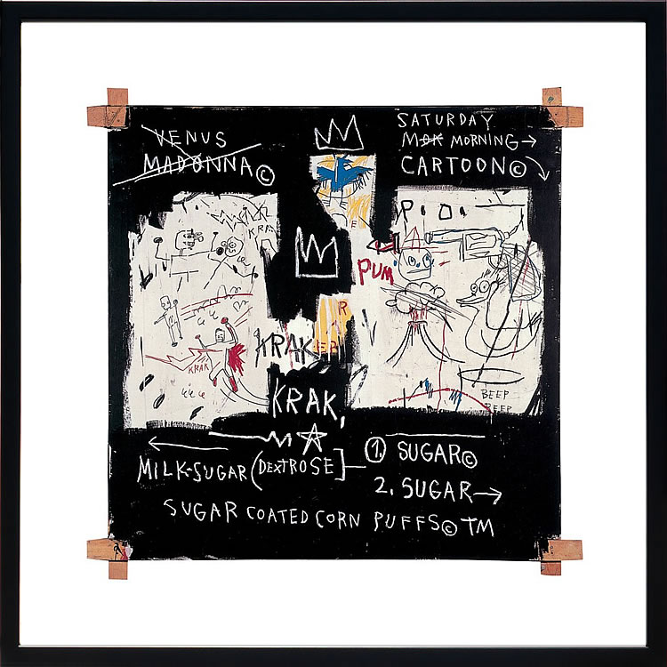 バスキア絵画 ポスター アートパネル アートポスター ポップ アート 絵 複製画 版画 抽象画 作品 リトグラフ シルクスクリーン アートフレーム インテリア フレーム付き 壁掛け 北欧 おしゃれ ジャン\u003dミシェル・バスキア Panel of Experts,1982