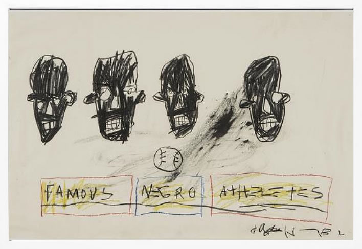 バスキア絵画 ポスター アートパネル アートポスター ポップ アート 絵 複製画 版画 抽象画 作品 リトグラフ シルクスクリーン アートフレーム インテリア フレーム付き 壁掛け 北欧 おしゃれジャン=ミシェル・バスキア Famous Negro Athletes｜ARS&rsquo;ONLINE 32,890円