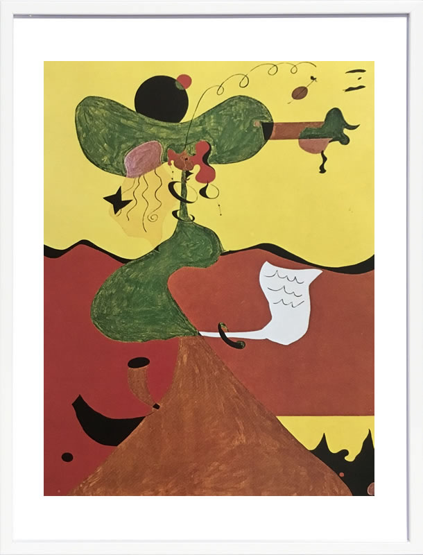 ジョアン ミロ 絵画 ポスター 絵 アートパネル アートポスター モダン アート 複製画 版画 作品 リトグラフ シルクスクリーン 絵画インテリア フレーム付き 壁掛け 北欧 おしゃれ ジョアン・ミロ Portrait of Mrs.Mill