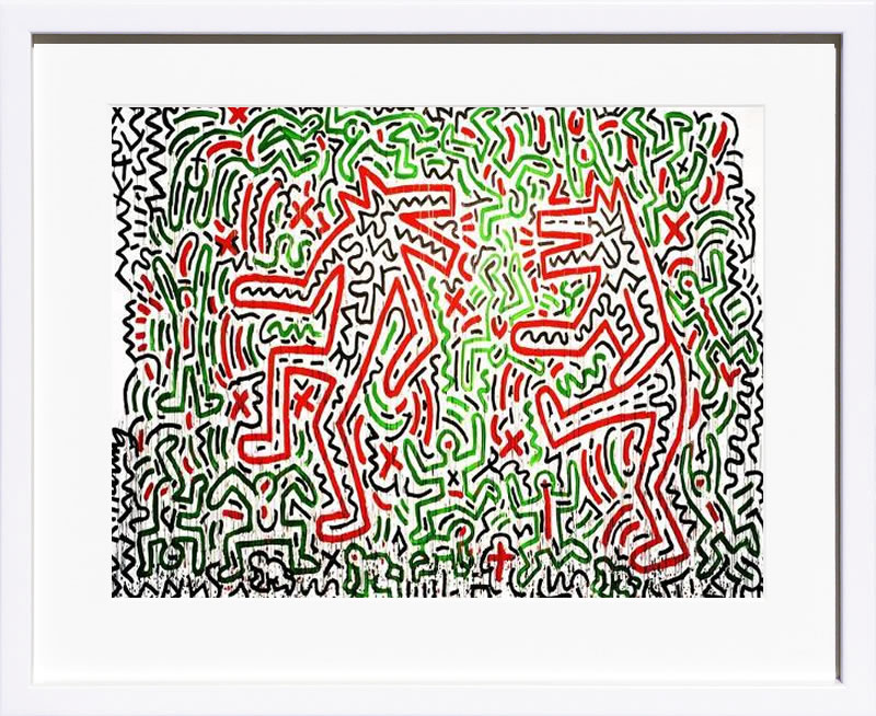 キース ヘリング ポスター 絵画 作品 グッズ アートパネル アートポスター ポップ アート 絵 複製画 版画 リトグラフ シルクスクリーン アートフレーム インテリア フレーム付き 壁掛け 北欧 おしゃれキース・ヘリング Untitled, 1981|ARS’ONLINE