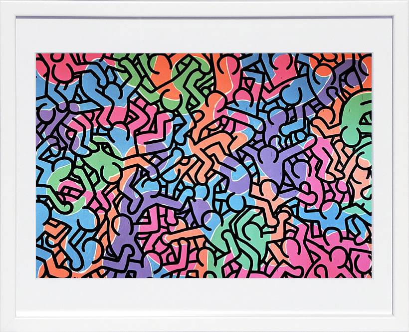 キース ヘリング ポスター 絵画 作品 グッズ アートパネル アートポスター ポップ アート 絵 複製画 版画 リトグラフ シルクスクリーン アートフレーム インテリア フレーム付き 壁掛け 北欧 おしゃれ キース・ヘリング Untitled, 1985 (figures) 24,640円