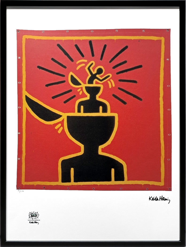 【COA証明書付】キース ヘリング ポスター 絵画 作品 グッズ アートパネル アートポスター ポップ アート 絵 複製画 版画 リトグラフ シルクスクリーン アートフレーム インテリア フレーム付き 壁掛け 北欧 おしゃれキース・ヘリング Head|ARS’ONLINE
