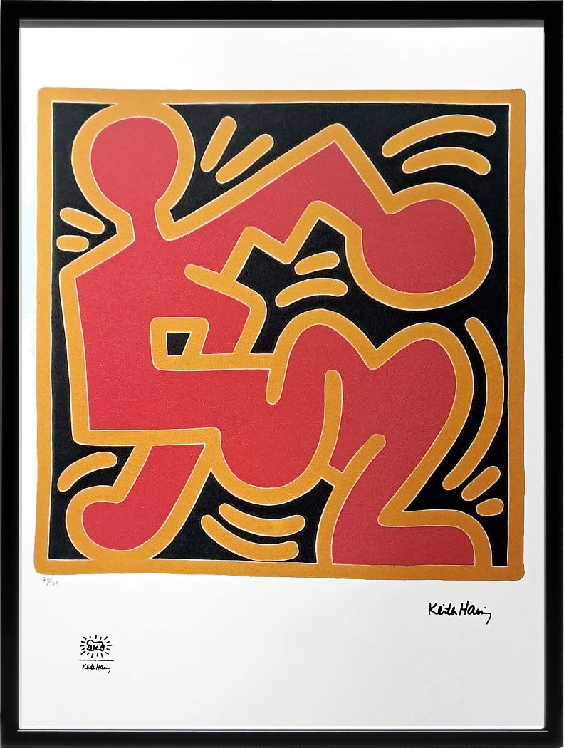 キース ヘリング ポスター 絵画 作品 グッズ アートパネル アートポスター ポップ アート 絵 複製画 版画 リトグラフ シルクスクリーン アートフレーム インテリア フレーム付き 壁掛け 北欧 おしゃれ キース・ヘリング Pop Art Figures