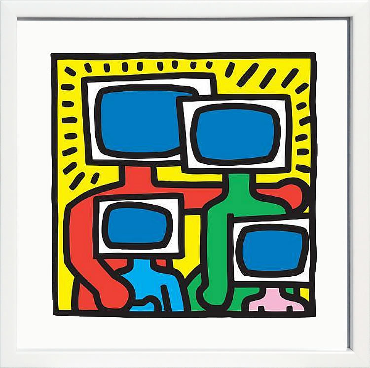 キース ヘリング ポスター 絵画 作品 グッズ アートパネル アートポスター ポップ アート 絵 複製画 版画 リトグラフ シルクスクリーン アートフレーム インテリア フレーム付き 壁掛け 北欧 おしゃれ キース・ヘリング Untitled Pop Art