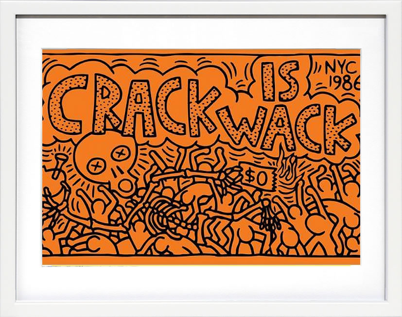 キース ヘリング ポスター 絵画 作品 グッズ アートパネル アートポスター ポップ アート 絵 複製画 版画 リトグラフ シルクスクリーン アートフレーム インテリア フレーム付き 壁掛け 北欧 おしゃれキース・ヘリング Crack is Wack｜ARS&rsquo;ONLINE