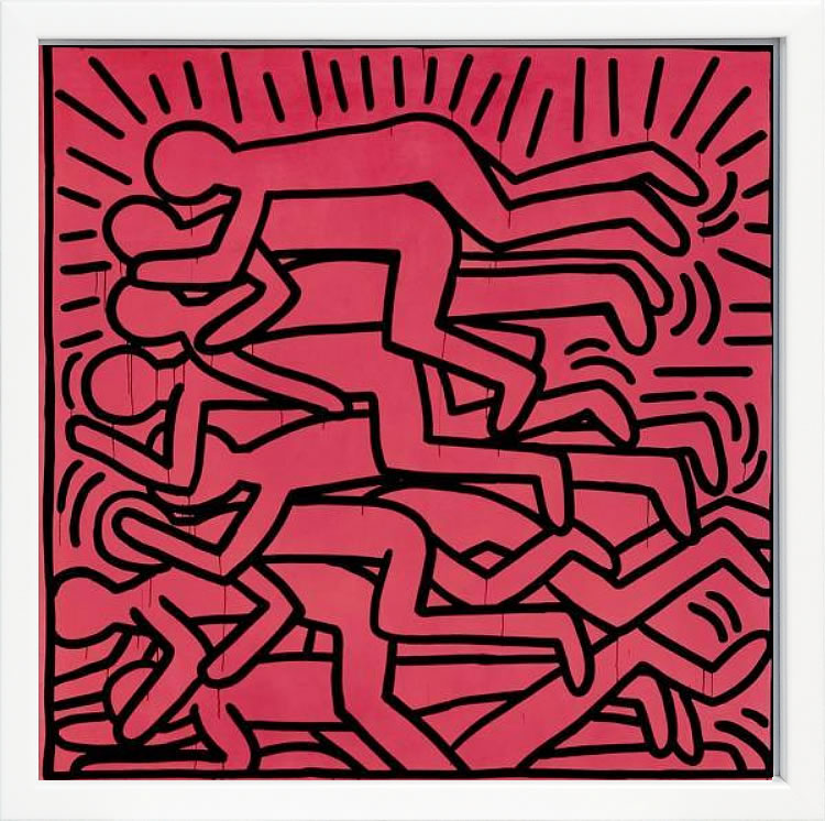 キース ヘリング ポスター 絵画 作品 グッズ アートパネル アートポスター ポップ アート 絵 複製画 版画 リトグラフ シルクスクリーン アートフレーム インテリア フレーム付き 壁掛け 北欧 おしゃれ キース・ヘリング Untitled, 1982