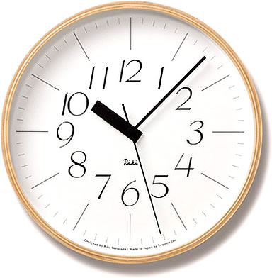 壁掛け時計 掛け時計 ウォールクロック Lemnos レムノス 渡辺 力 RIKI CLOCK RC(リキクロック 電波時計) おしゃれ シンプル 北欧 モダン デザイナーズ アンティーク 高級 かわいい インテリア ギフト プレゼント 贈答品 新築祝い 9,504円
