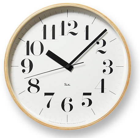 壁掛け時計 掛け時計 ウォールクロック Lemnos レムノス 渡辺 力 RIKI CLOCK RC(リキクロック 電波時計) おしゃれ シンプル 北欧 モダン デザイナーズ アンティーク 高級 かわいい インテリア ギフト プレゼント 贈答品 新築祝い