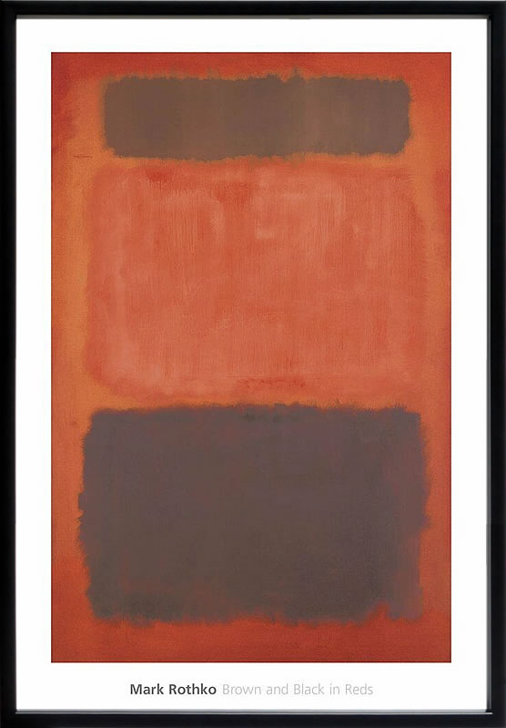 マーク ロスコ ポスター 絵画 絵 アートパネル アートポスター モダン アート 複製画 版画 リトグラフ シルクスクリーン 絵画インテリア フレーム付き 北欧 おしゃれ マーク・ロスコ Brown and Black in Reds, 1957
