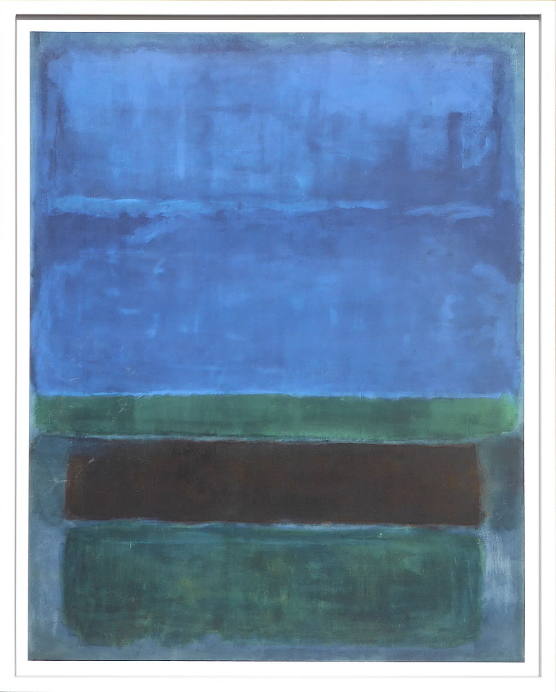 マーク ロスコ ポスター 絵画 アートパネル モダン アート 絵 複製画 版画 抽象画 作品 リトグラフ シルクスクリーン アートフレーム インテリア フレーム付き 壁掛け 北欧 おしゃれ 大きい マーク・ロスコ Untitled, 1952 (Blue, Green, and Brown)