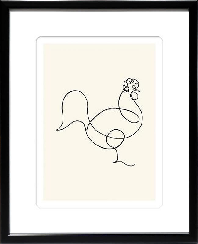 パブロ ピカソ 絵画 絵 ポスター アートパネル アートポスター モダン アート リトグラフ ゲルニカ 鳩 ドローイング 複製画 版画 作品 シルクスクリーン 絵画インテリア フレーム付き 壁掛け 北欧 おしゃれ パブロ・ピカソ Le coq, c.1918