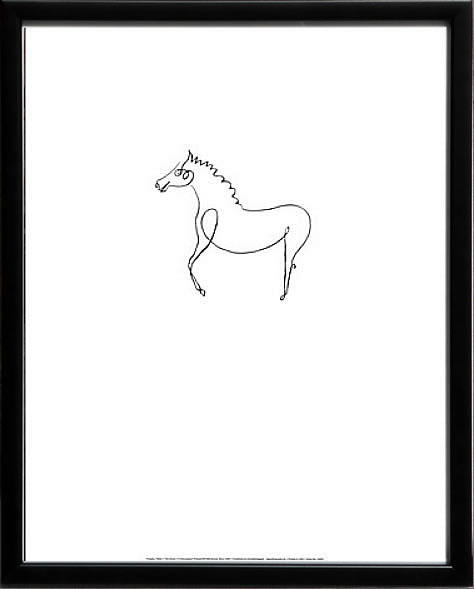 パブロ ピカソ 絵画 絵 ポスター アートパネル アートポスター モダン アート リトグラフ ゲルニカ 鳩 ドローイング 複製画 版画 作品 シルクスクリーン 絵画インテリア フレーム付き 壁掛け 北欧 おしゃれ パブロ・ピカソ The Horse