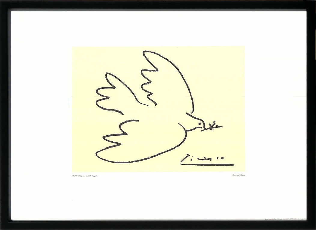 パブロ ピカソ 絵画 絵 ポスター アートパネル アートポスター モダン アート リトグラフ ゲルニカ 鳩 ドローイング 複製画 版画 作品 シルクスクリーン 絵画インテリア フレーム付き 壁掛け 北欧 おしゃれパブロ・ピカソ Dove of Peace｜ARS&rsquo;ONLINE