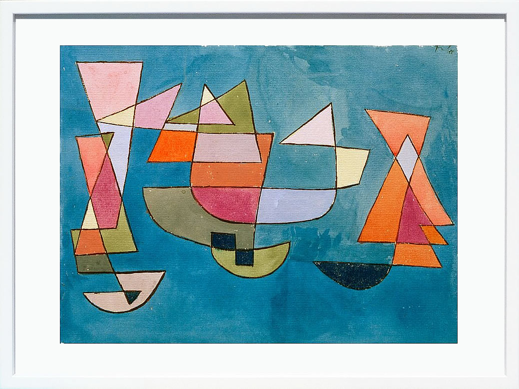 パウル クレー ポスター 絵画 絵 アートパネル アートポスター モダン アート 天使 複製画 版画 リトグラフ シルクスクリーン 絵画インテリア フレーム付き 北欧 おしゃれパウル・クレー Sailing Boats,1927|ARS’ONLINE
