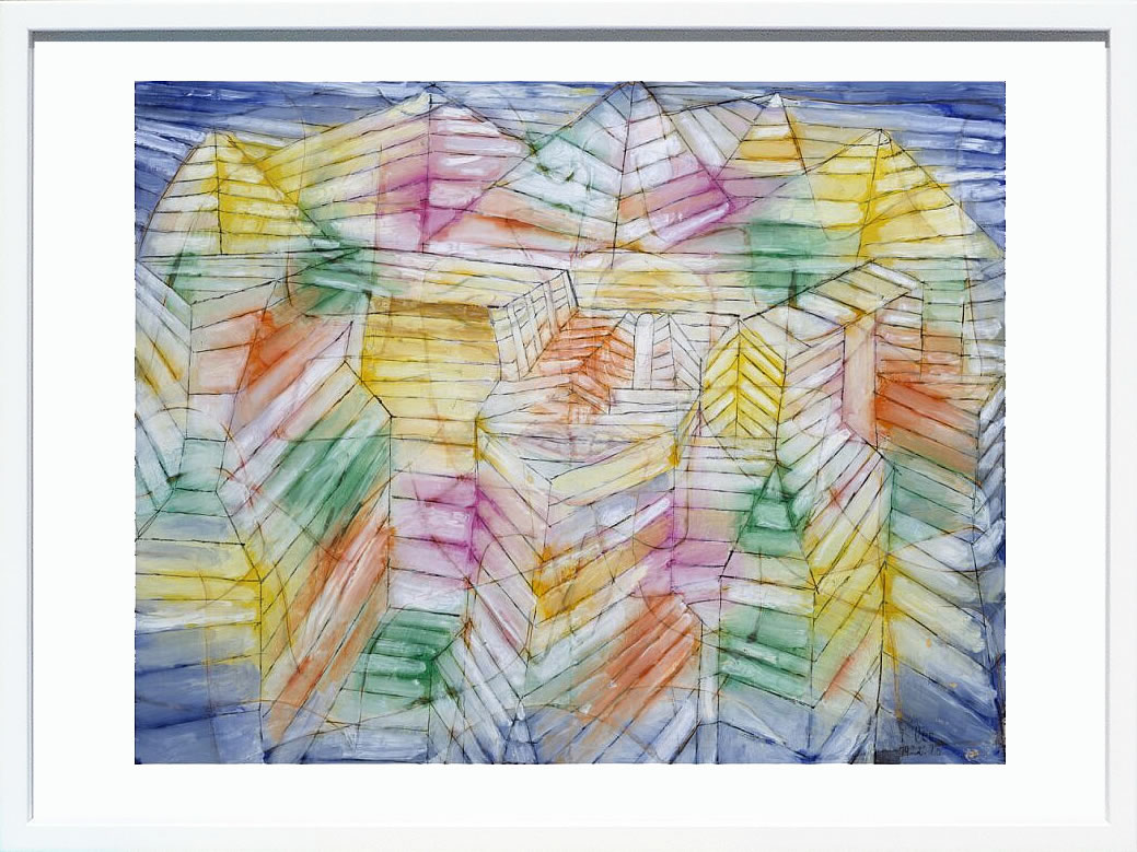 パウル クレー ポスター 絵画 絵 アートパネル アートポスター モダン アート 天使 複製画 版画 リトグラフ シルクスクリーン 絵画インテリア フレーム付き 北欧 おしゃれ パウル・クレー Theater-Mountain-Construction, 1920