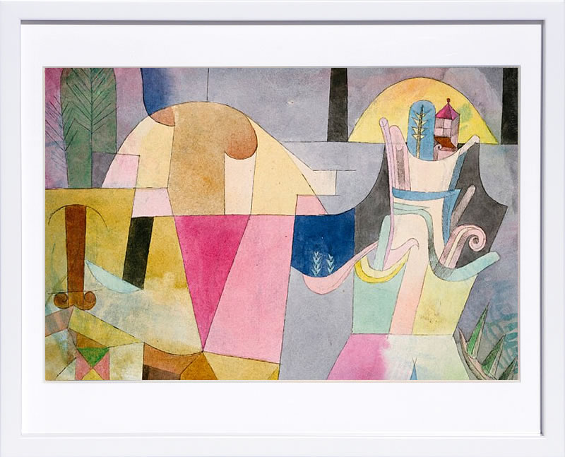パウル クレー ポスター 絵画 絵 アートパネル アートポスター モダン アート 天使 複製画 版画 リトグラフ シルクスクリーン 絵画インテリア フレーム付き 北欧 おしゃれ パウル・クレー Black Columns in a Landscape, 1919