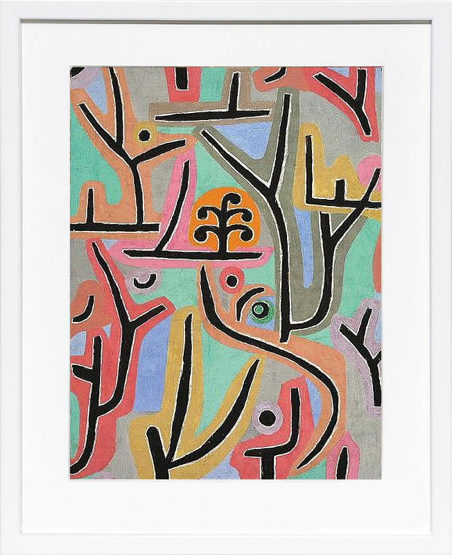 パウル クレー ポスター 絵画 絵 アートパネル アートポスター モダン アート 天使 複製画 版画 リトグラフ シルクスクリーン 絵画インテリア フレーム付き 北欧 おしゃれ パウル・クレー Park Near Lu', 1938