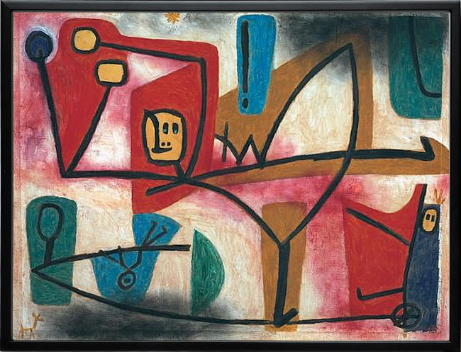 パウル クレー ポスター 絵画 絵 アートパネル アートポスター モダン アート 天使 複製画 版画 リトグラフ シルクスクリーン 絵画インテリア フレーム付き 北欧 おしゃれ パウル・クレー Uebermut (Arrogance)