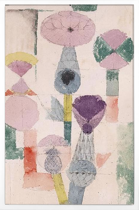 パウル クレー ポスター 絵画 絵 アートパネル アートポスター モダン アート 天使 複製画 版画 リトグラフ シルクスクリーン 絵画インテリア フレーム付き 北欧 おしゃれ パウル・クレー Thistle Bloom